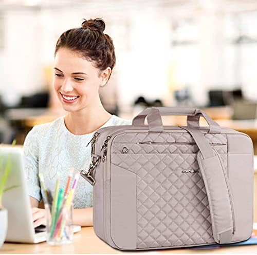 Кросер лаптоп торба за жени, лаптоп кутија 17 инчи за проширување на лаптоп -чанта за лаптоп, TSA пријателска водоотпорна компјутерска торба со