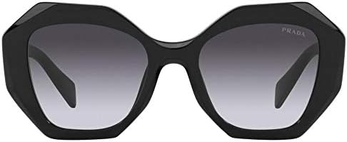 ПРАДА ПР 16в 1АБ5Д1 Црна Пластика Геометриски Очила За Сонце Сива Градиент Леќа