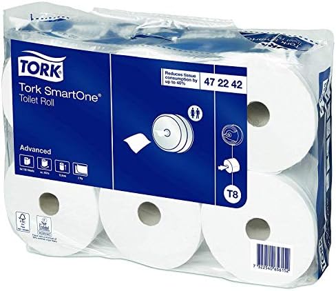 Tork Smartone тоалет ролна бела T8, напредна, 2-pl, 6 x 1150 листови, 472242