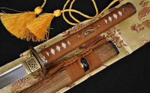 Глинг нож глина каленет unokubi-zukuri Blade Dragon Musashi tsuba Јапонски меч Катана