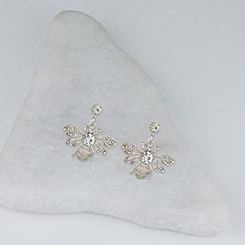 Rhinestone Metal Dangle обетки за жени трендовски персонализирани дијамантски пчели обетки Фестивал Подарок ниски луксузни обетки