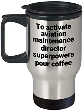 Директор За Одржување На Воздухопловството Патување Кригла-Смешни Саркастични Суперсила Термоизолирани Нерѓосувачки Челик Кафе