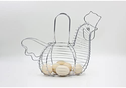 Викаски Декорација Контејнери За Складирање Корпи Од Пилешка Жица Жица Корпа За Собирање Јајца Корпа За Складирање Јајца Во Форма