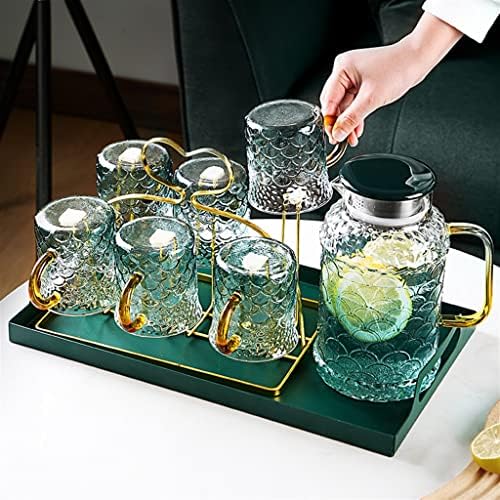 N/стаклен ладен котел со голем капацитет чајник шише со вода поставено лето чаша за варена вода отпорна на висока температура