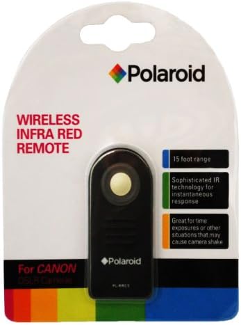 Далечински управувач на безжичен бленда Polaroid RC6 за далечински управувач за Canon Digital Rebel T5i, T4i, T3i, T2i 550d), T1i, Xti,