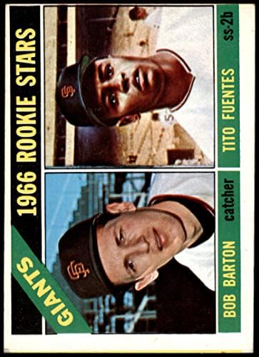 1966 Топпс 511 гиганти дебитанти Тито Фуентес/Боб Бартон Сан Франциско гиганти добри гиганти