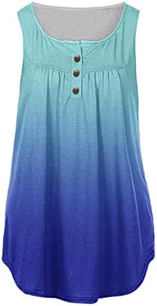 Тинејџерски девојки плоштад вратот блуз копче блузи блуза камизола елек без ракави графички тенок туники блузи 2023 година
