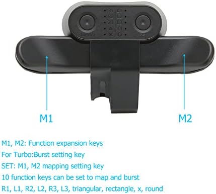 Лопатки на Acogedor за контролор PS4, прицврстување на копчето за грб за контролор PS4, поддршка на турбо и 10 функции, со ергономски