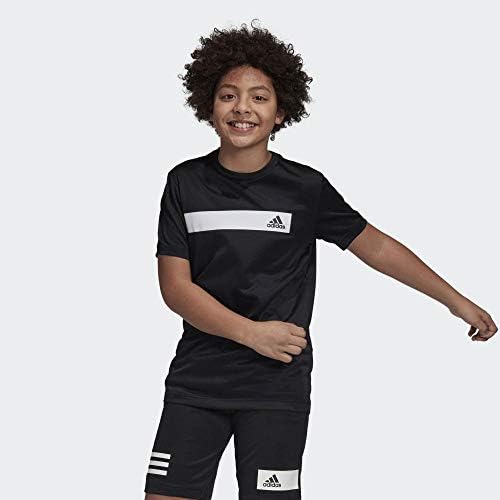 Адидас деца маичка за обука за обука на момчињата, кул, млада мода DV1360 црно