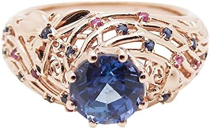 Златен вклепен циркон гранка, женски прстен со дијаманти едноставен моден накит популарни додатоци едноставни