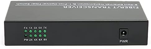 Bderkz Gigabit Switch 1 Fiber 8 Port Ethernet единечен режим двоен адаптивен конвертор за конверзија на сигналот