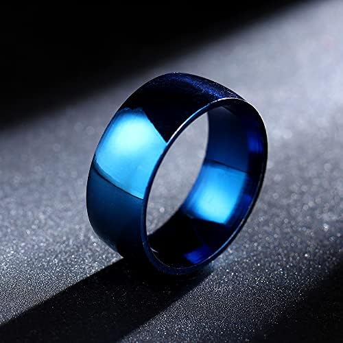 Сини прстени на Колесо 8мм за мажи и жени Персонализиран прстен Прилагодете го прстенот врежан прстен-75844