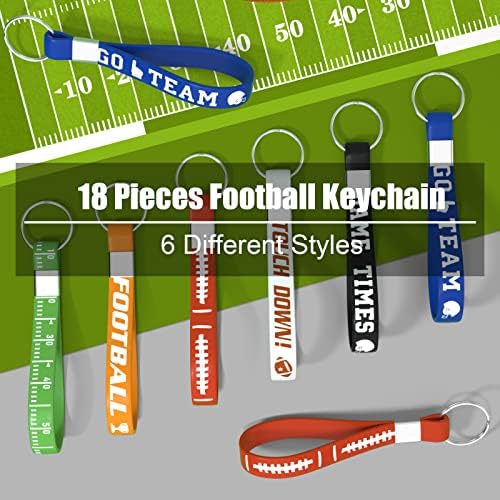 Мијахарт 30 парчиња силиконски фудбалски клучеви со мотивациони цитати Фудбалски подароци за момчиња девојчиња тинејџери возрасни фудбалски
