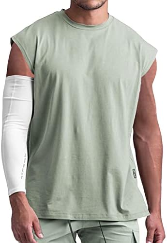 Машки лабава вклопени атлетски маици лесни брзо суви кратки маици екипаж на вратот на отворено тренингот врвови