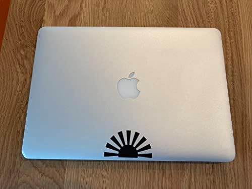 Kindубезна продавница MacBook Air/Pro MacBook налепница Асахи Сонцето знаме со знамето на знамето црна M870-b