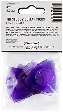 Jimим Данлоп 473P2.0 Tri Stubby®, Light Purple, 2.0mm, 6/Player's Pack