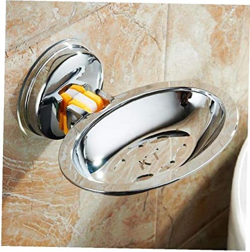 1 парчиња вшмукување чаша сапун сапун за сапун монтиран држач за сапун без фиксирања потребни држач за сапун со додатоци за дренажа бања