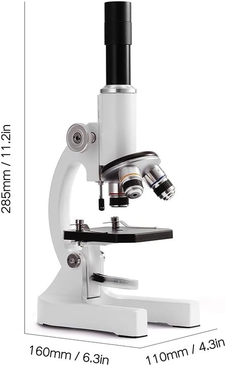 Комплет за додатоци за микроскоп за возрасни 64X-2400X Монокуларен оптички микроскоп Основно училиште Деца наука за наука експериментална