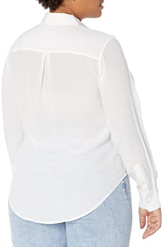 Опрема женски плус големина есенцијална кошула од свила од копнеж, свилена