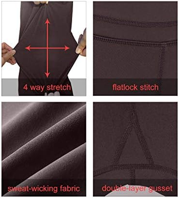 Zeronicенски женски подигање јога панталони со висока половината за контрола на половината Долга бутлег работна панталона