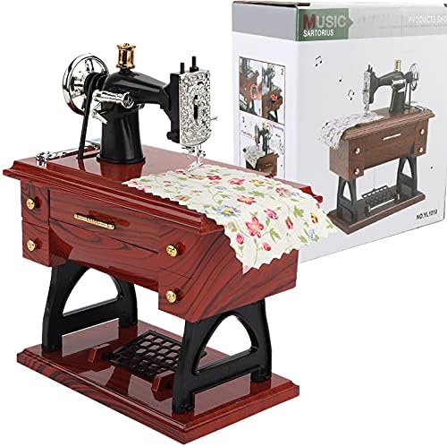 SBOLANG VINTAGE MINI MACHING MASHING MUSITS, Европска ретро класична машина за шиење машина за шиење маса Механичко часовници музички кутии