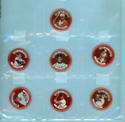 1964 година, Топс монети Стартер постави многу од 19 дифлации на бејзбол монети на Ол -starвезда екс - екс+ - MLB фотоминти и монети