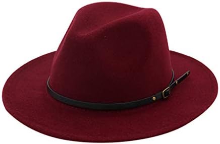 Федора капи со појас, модна лежерна почувствувана капа за жени, ретро флопи џез капа, широко распространетост, капи за жени за жени