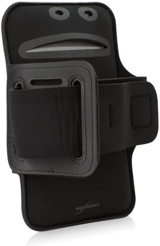 Boxwave Case компатибилен со HTC One - Sports Armband, прилагодлива амбалажа за тренинг и трчање за HTC One - Jet Black