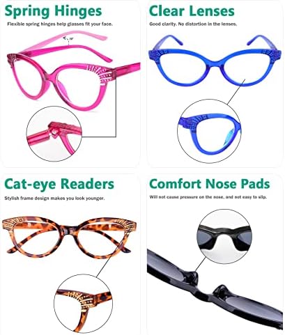 Очила 5-пакет Мачка Очила За Читање Жени Читатели