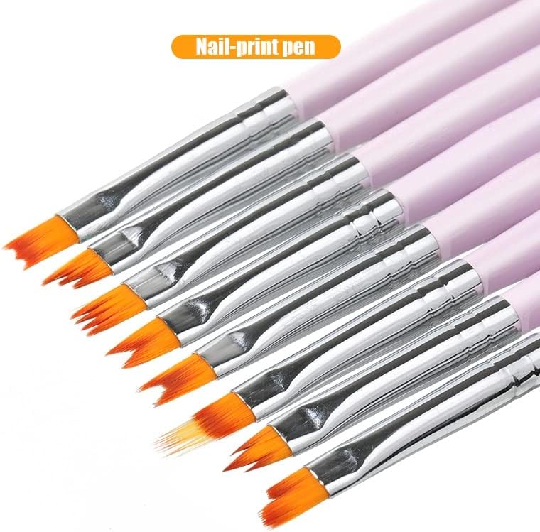 BHVXW гел пенкало цртање сликање меки четки розова рачка маникир за алатка за маникир за пренесување на пенкало за нокти