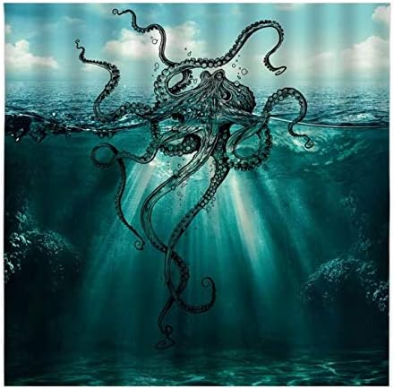 Октопод DIY 5D дијамантски сликарство по комплет за броеви, океанско морско чудовиште Кракн октопод пипала уникатна морска вода
