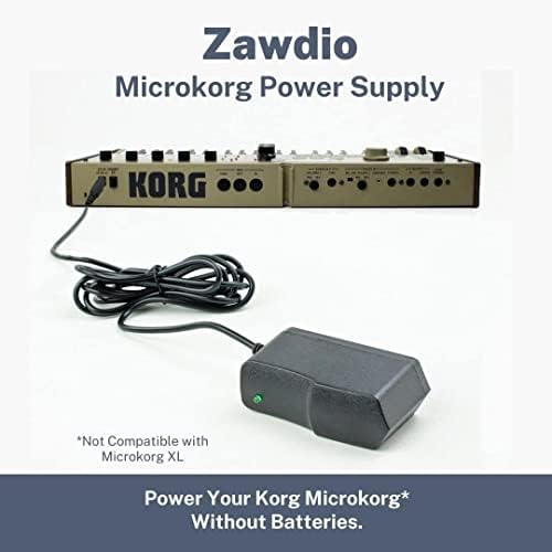 Zawdio 9V Адаптер за напојување за Korg Microkorg - 6 кабел за нозе - замена на KA183