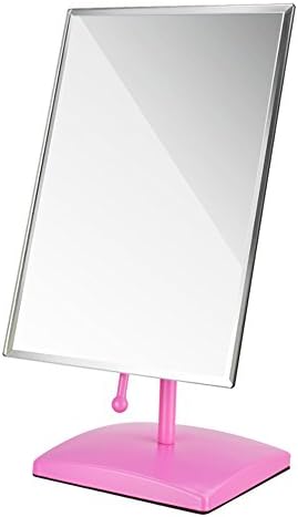 Nochy Mirrores повеќе -агол ротирачки суета огледало, бесплатно огледало за шминка за суета за бања - квадрат/сребро