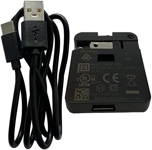 Полнач за адаптер за адаптер 5V AC/DC Адаптер + Type-C USB кабел за полнење USB-C, компатибилен со системот Eero Mesh J010001 и Eero