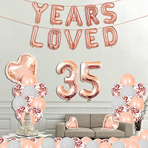 Суккрис 35 -ти роденденски украси за девојчиња и жени 35 -ти роденденски украси 35 години роденденска забава за роденден среќен роденден банер