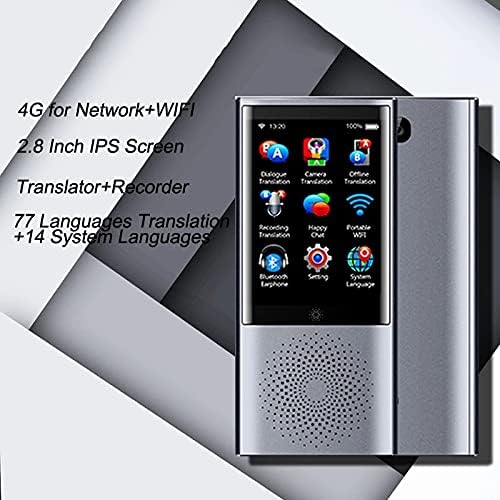 Fzzdp Глас Фото Инстант Преведувач 4G 8GB Меморија 2.8 Екран На Допир 2080mah 77 Јазици Патување Бизнис Превод