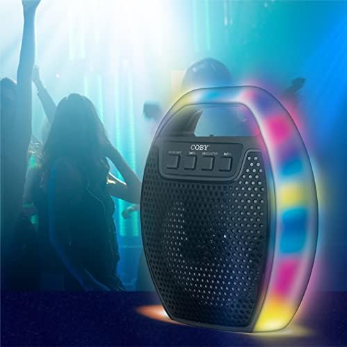 Coby Spectrum Mini True Wireless Bluetooth Party Sonide - Светло шоу - Контрола на музика и повици - USB, TF картичка, FM радио, Aux, Mic