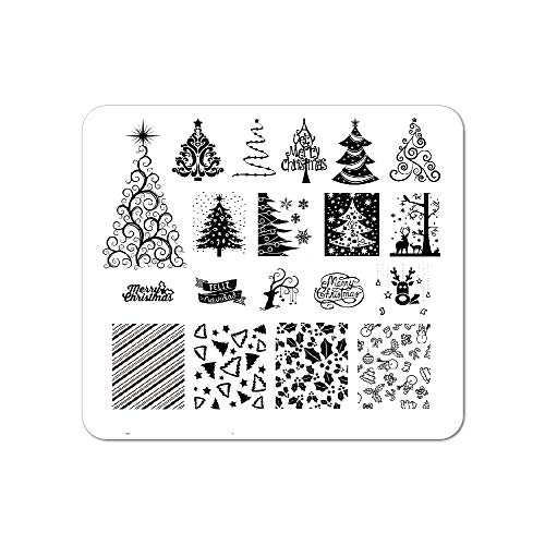 Винстонија Божиќ Празник Ноктите Уметност Печат Слика Плоча Празнична Зимски Маникир-Џингл Целиот Пат