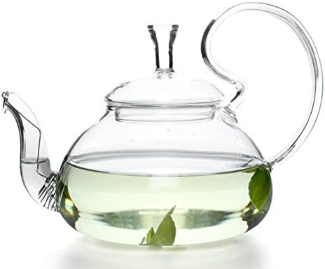 Emoyi цвета чај рачно изработен чист отпорен на топлина боросиликатен чајник и инфузер, 25oz/750ml