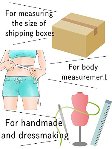 мерка на лента HAOA за мерење на телото, 79inch/2meters мерна лента за шиење на ткаенини на телото, мерења со двојно еднострано