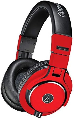 Кожа компатибилна со слушалки за аудио-техника ATH-M40X-цврста црвена | Монистички заштитни, издржливи и уникатни винилни декорални обвивки