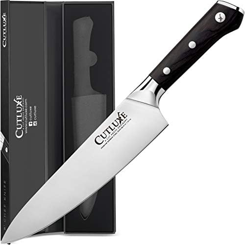 Cutluxe Cleaver нож &засилувач; Готвач Нож - Фалсификувани високо Јаглероден германски Челик-Целосна Танг &засилувач; Брич Остар-Designономски