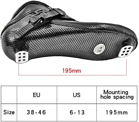 Професионални лизгалки со брзина на јаглеродни влакна Возрасни мажи и женски лизгалки со 4-тркала со единечни ролери чевли црни внатрешни