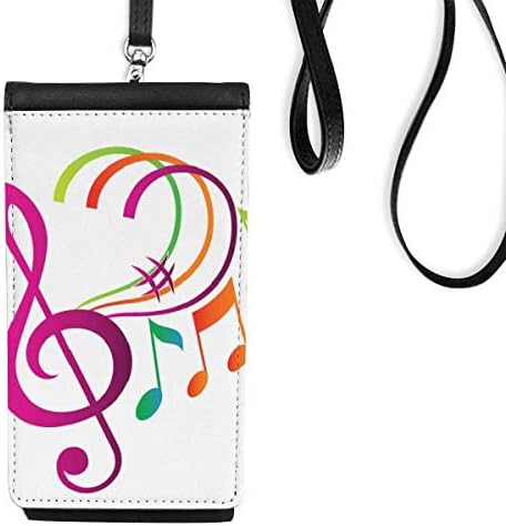 Музичка нотација зелена портокалова розова телефонска чанта чанта што виси мобилна торбичка црн џеб