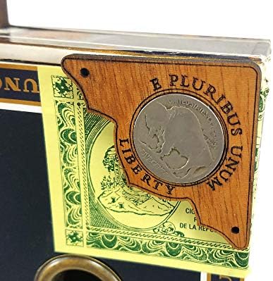 4 парчиња. Бафало Никел Махагони Кутија Агли Со Вистински Американски Монети