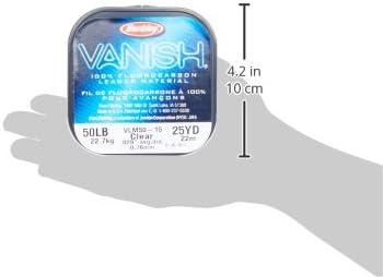 Материјал за водачи на Беркли Ваниш®, јасен, 4lb | 1,8 кг, 50yd | Риболов линија на флуорокарбон од 45 метри, погодна за средини