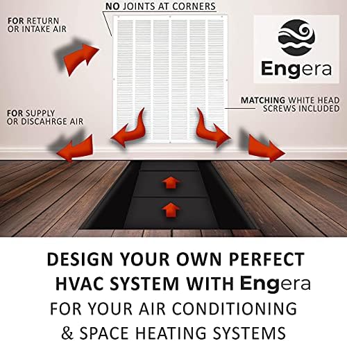 Engera Return Air Grille - Странична и таванот - дифузер за капакот на каналот HVAC вентил - бел 30 x 34 [Надворешни затемнети: 31,75W x