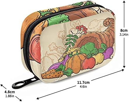 Денот на благодарноста на жетвата пилула кутија за торбички за торбички кутија со патент преносен витамин рибино масло лекови случај
