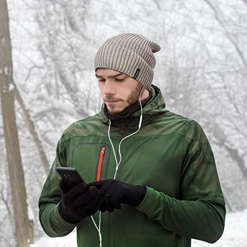 Окатома Бејни капа за мажи жените топло зимско плетено манжетно меко топло скијачки капи Унисекс