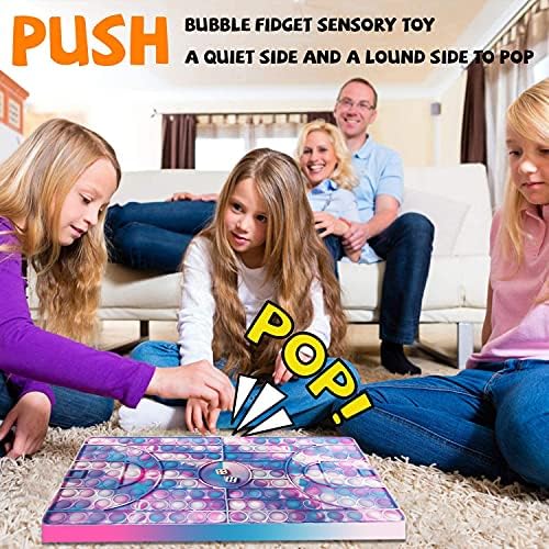 Urpalpitate Big Push Pop Game Fidget играчка, силиконски виножито шаховска табла меур попер сензорни играчки за време на родител-дете,